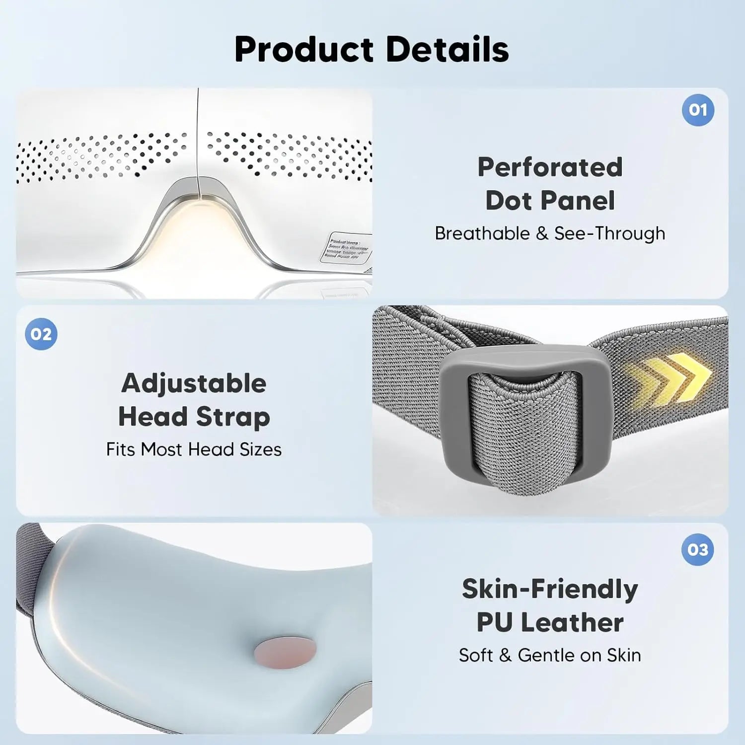 Rechargeable Heated Airbag Eye Massager for Relief and Relaxation - 10