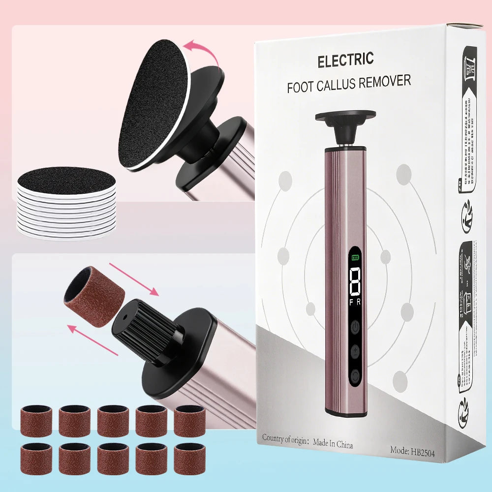 Electric Rechargeable Foot Callus Remover and Nail Polishing Care Tool - 7