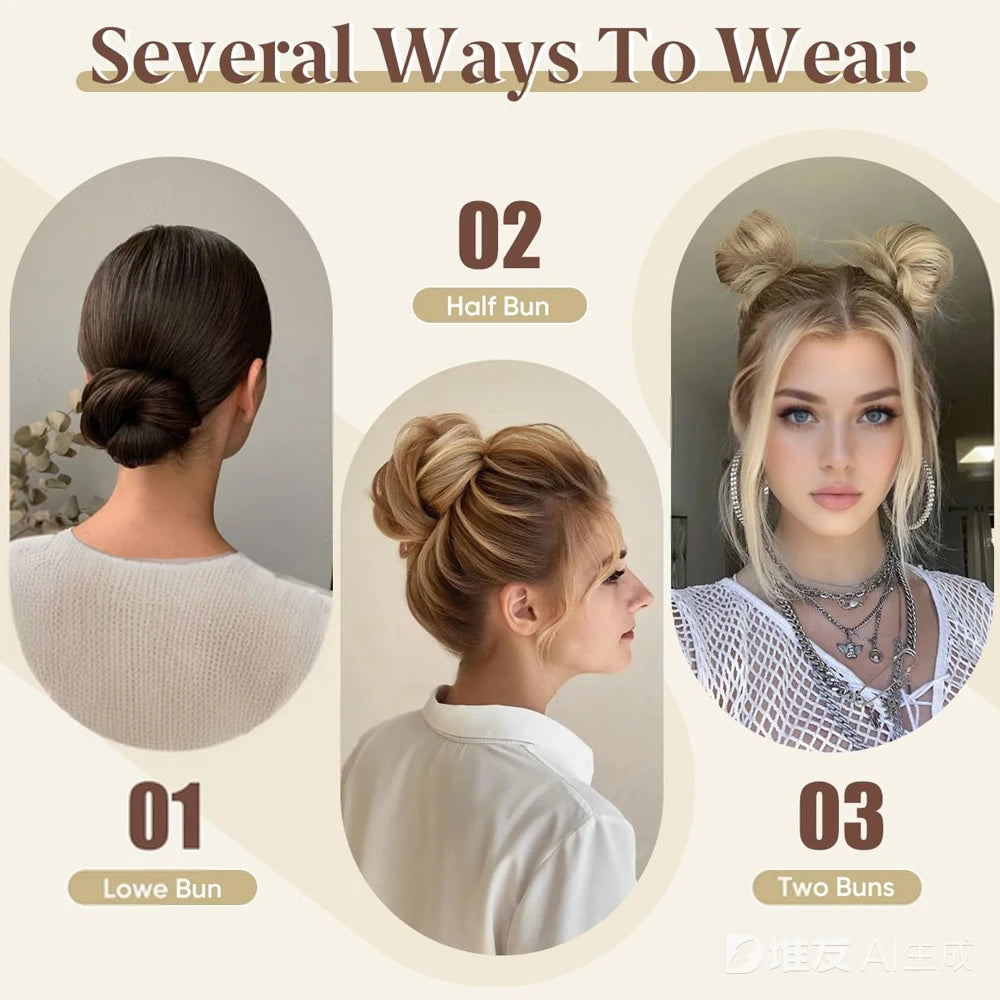 Messy Bun Hair Extension Scrunchie