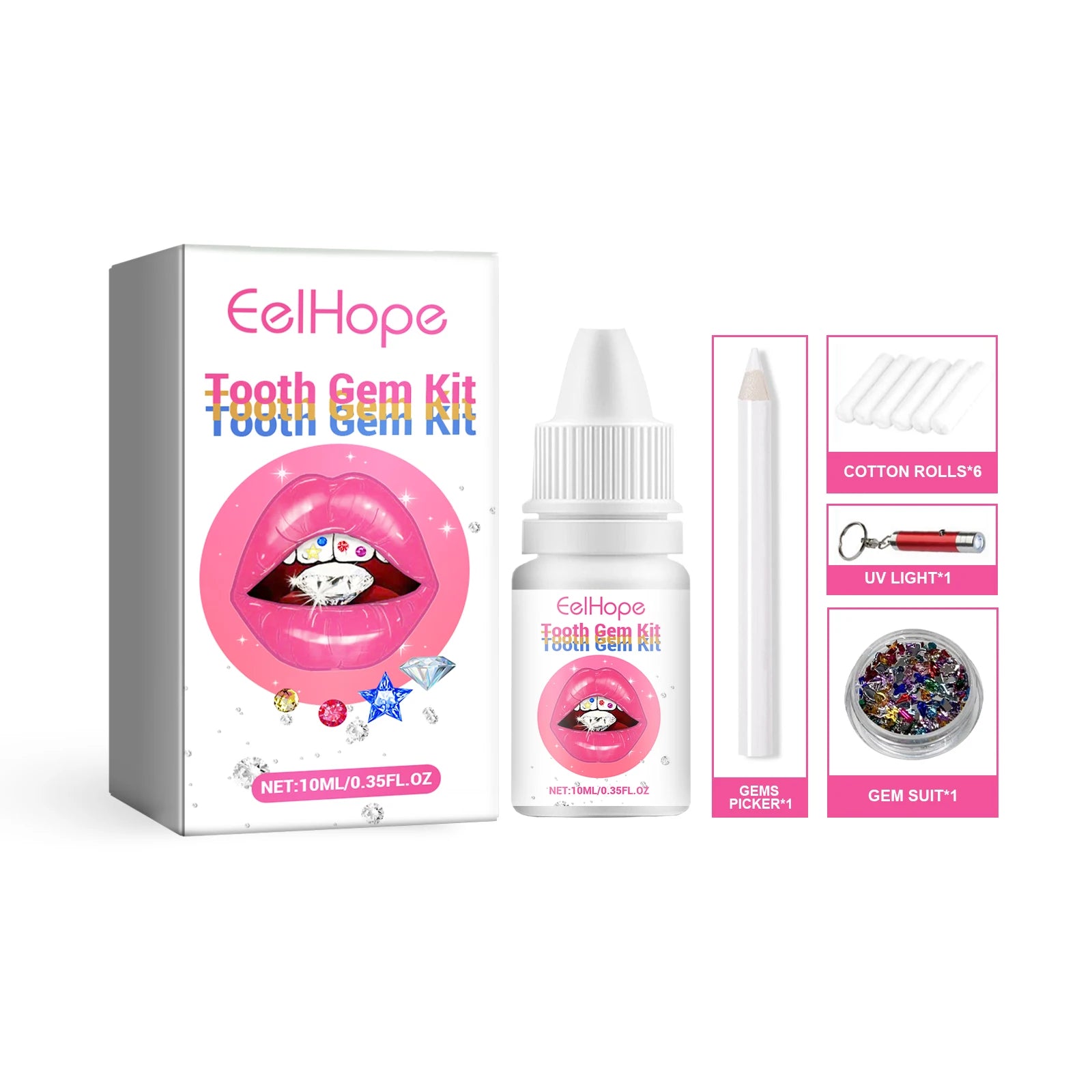 Professional DIY Tooth Gem Kit for Sparkling Dental Jewelry Decoration - 20