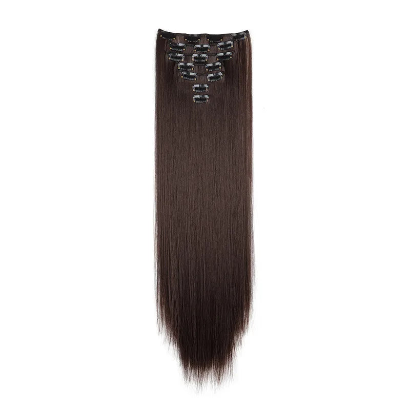 Straight Clip-in Hair Extensions for Instant Length and Volume - 32