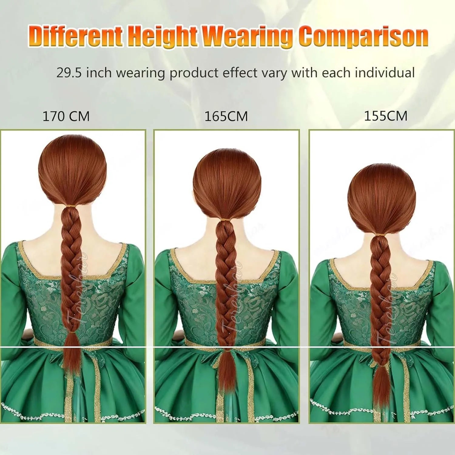 Long Braided Reddish Brown Wig for Cosplay and Halloween Costumes - 10