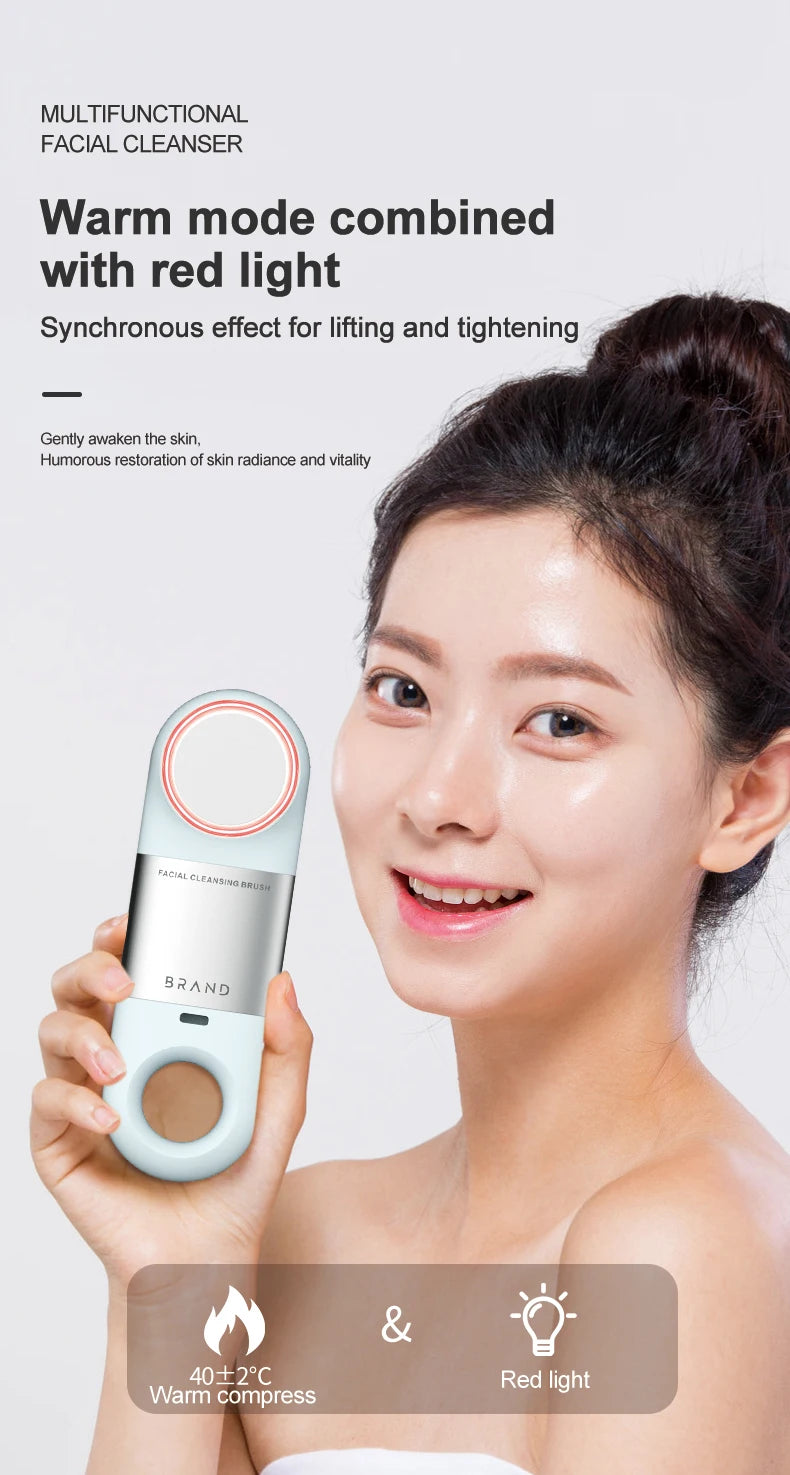 Heated and Cooling Facial Cleansing Brush for Deep Skin Exfoliation - 13