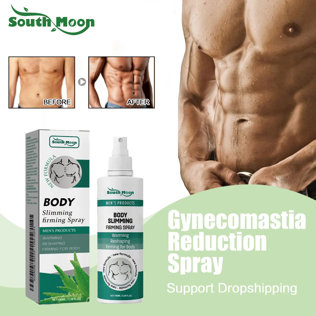 Chest Firming and Gynecomastia Reduction Spray for Men