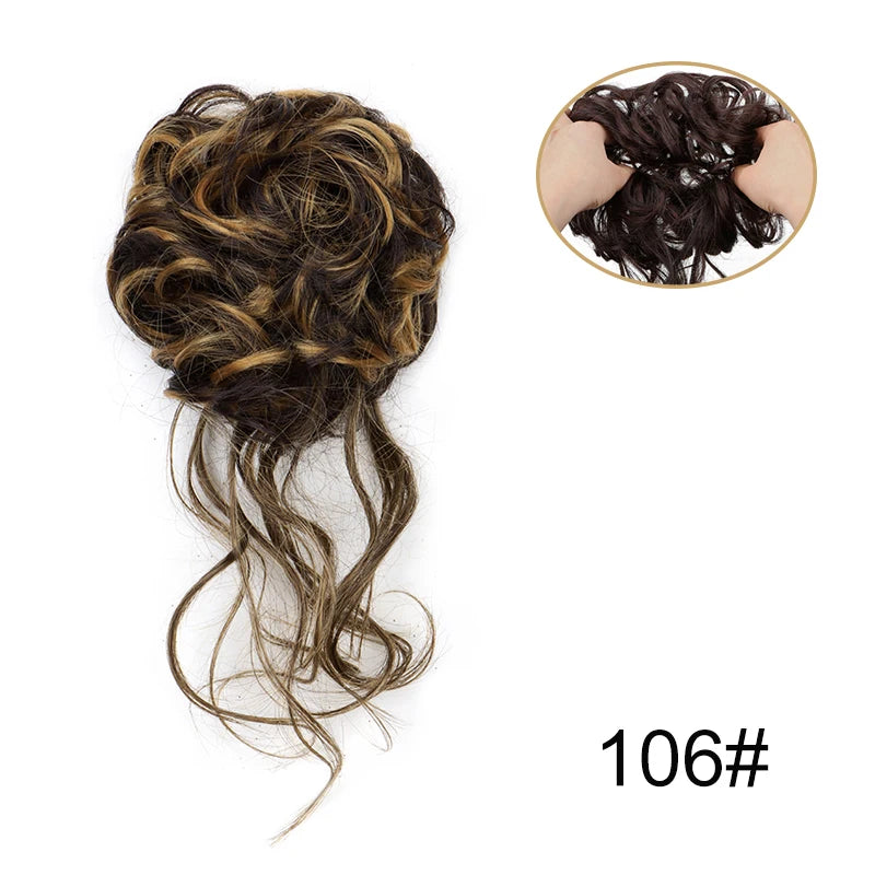 Messy Bun Hairpiece Scrunchie for Easy Elegant Hairstyles - 11