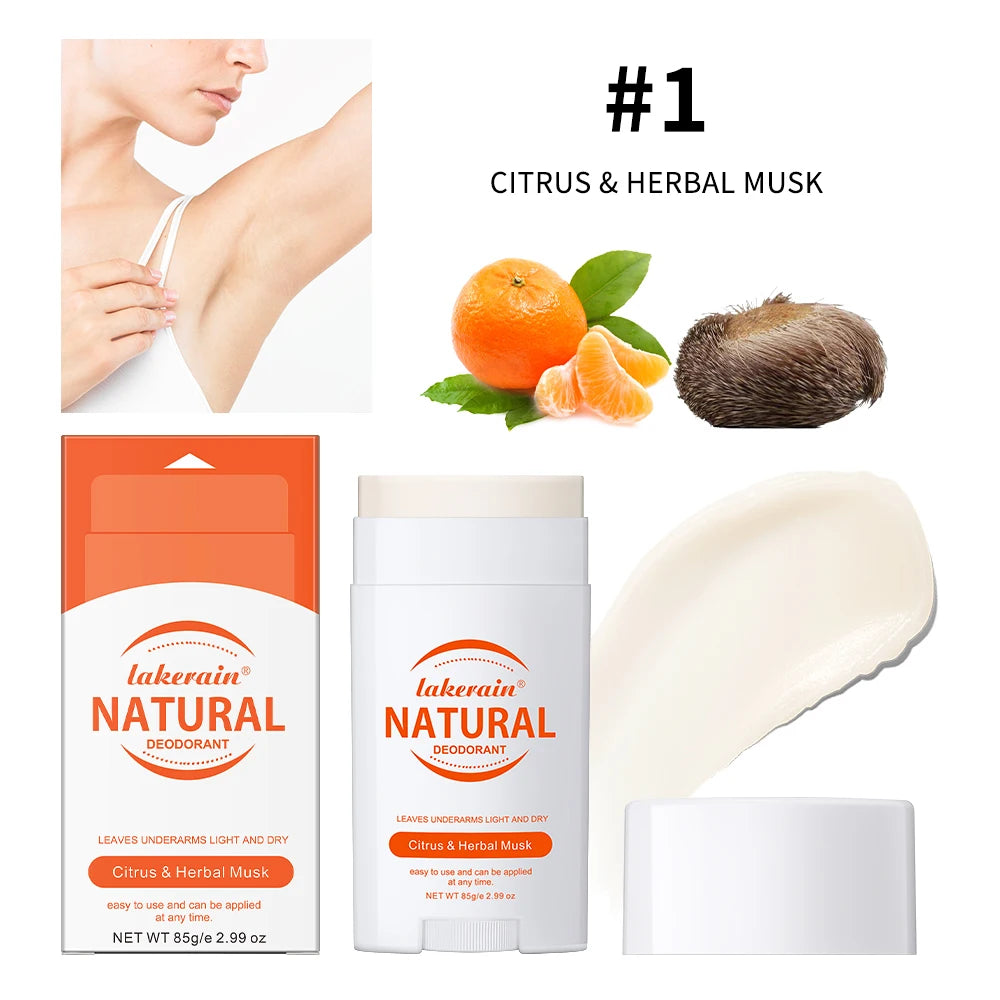 Natural Long-Lasting Solid Deodorant Stick for Fresh Underarm Care - 22