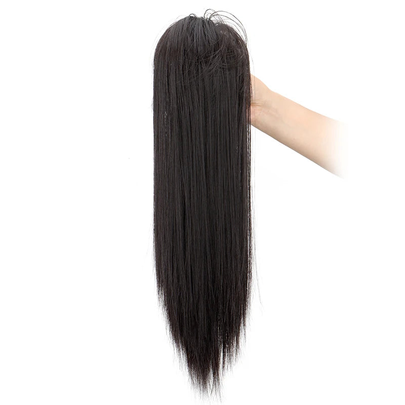 18-Inch Straight Claw Clip Ponytail Extension for Instant Volume