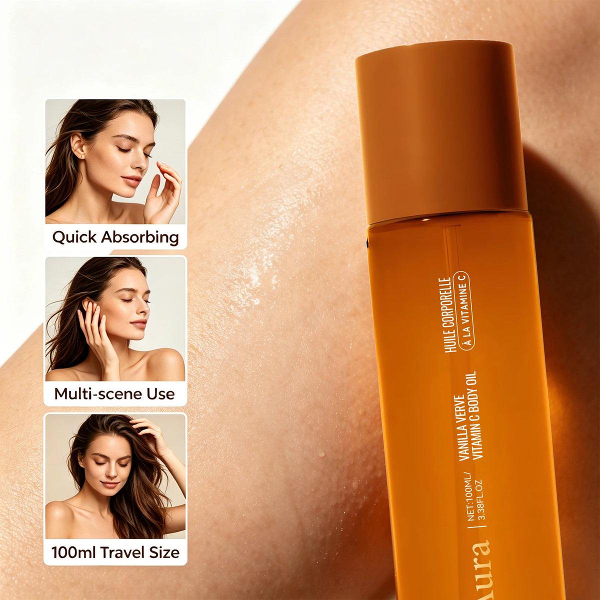 Vitamin C Brightening Body Oil for Deep Hydration and Radiant Skin