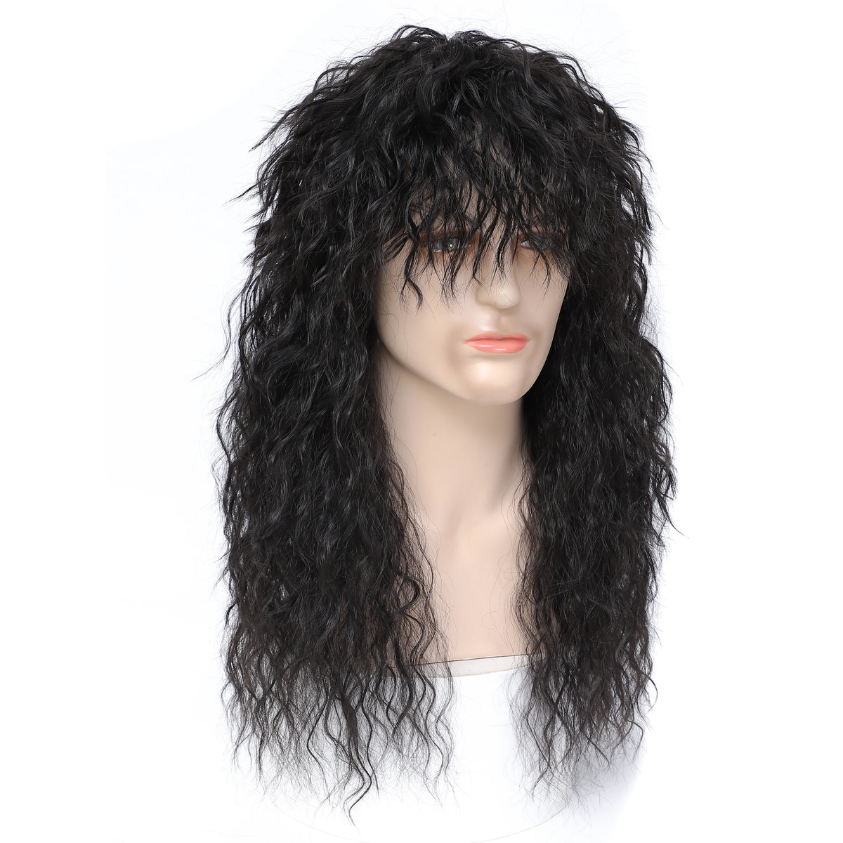 Long Wavy Black Costume Wig for Halloween Parties and Cosplay Events