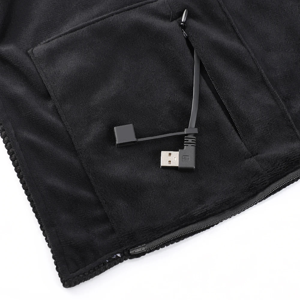 USB Powered Graphene Heated Hooded Shawl for Home and Office Comfort - 16
