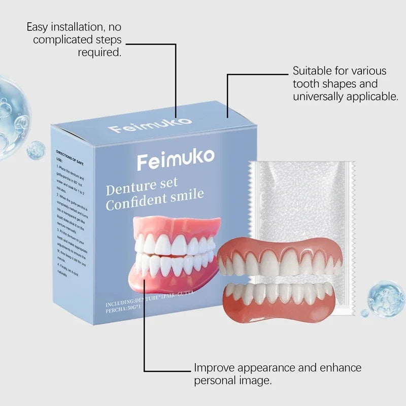 Temporary Silicone Dentures for Missing or Broken Teeth Comfort Fit - 6