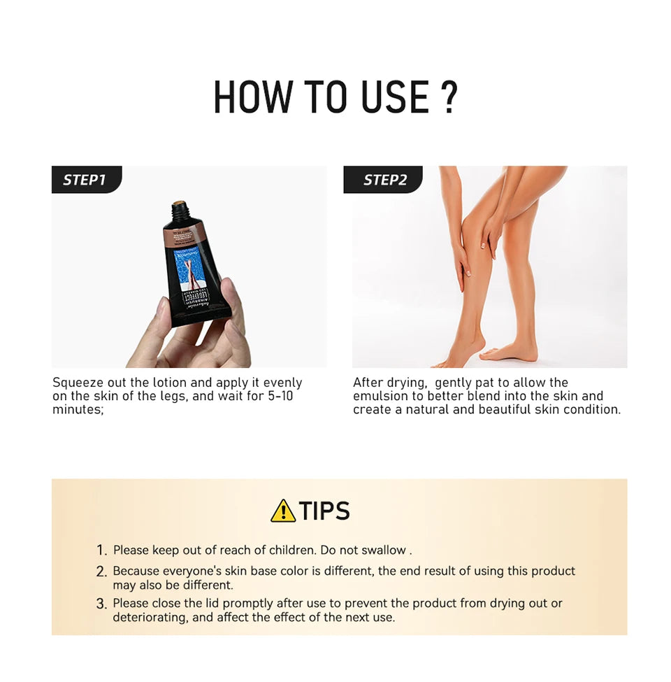 Waterproof Airbrush Leg Makeup Foundation for Flawless Smooth Skin