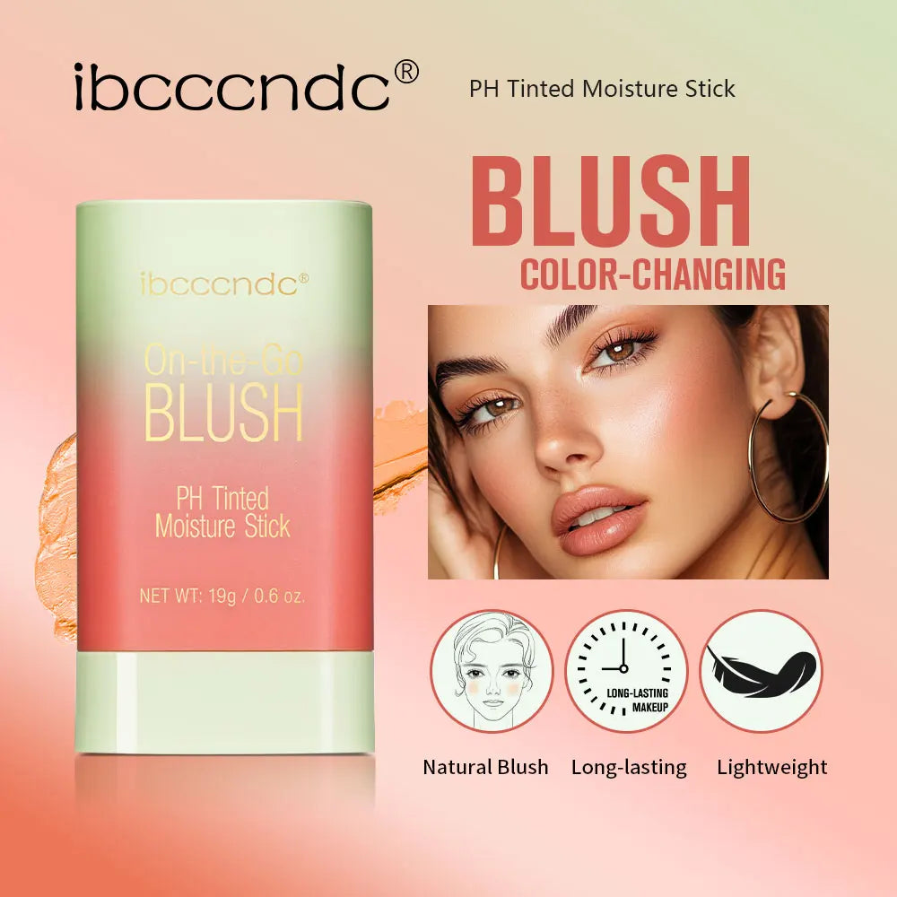 Tinted Moisturizing Blush Stick for Natural Cheeks, Eyes and Lips