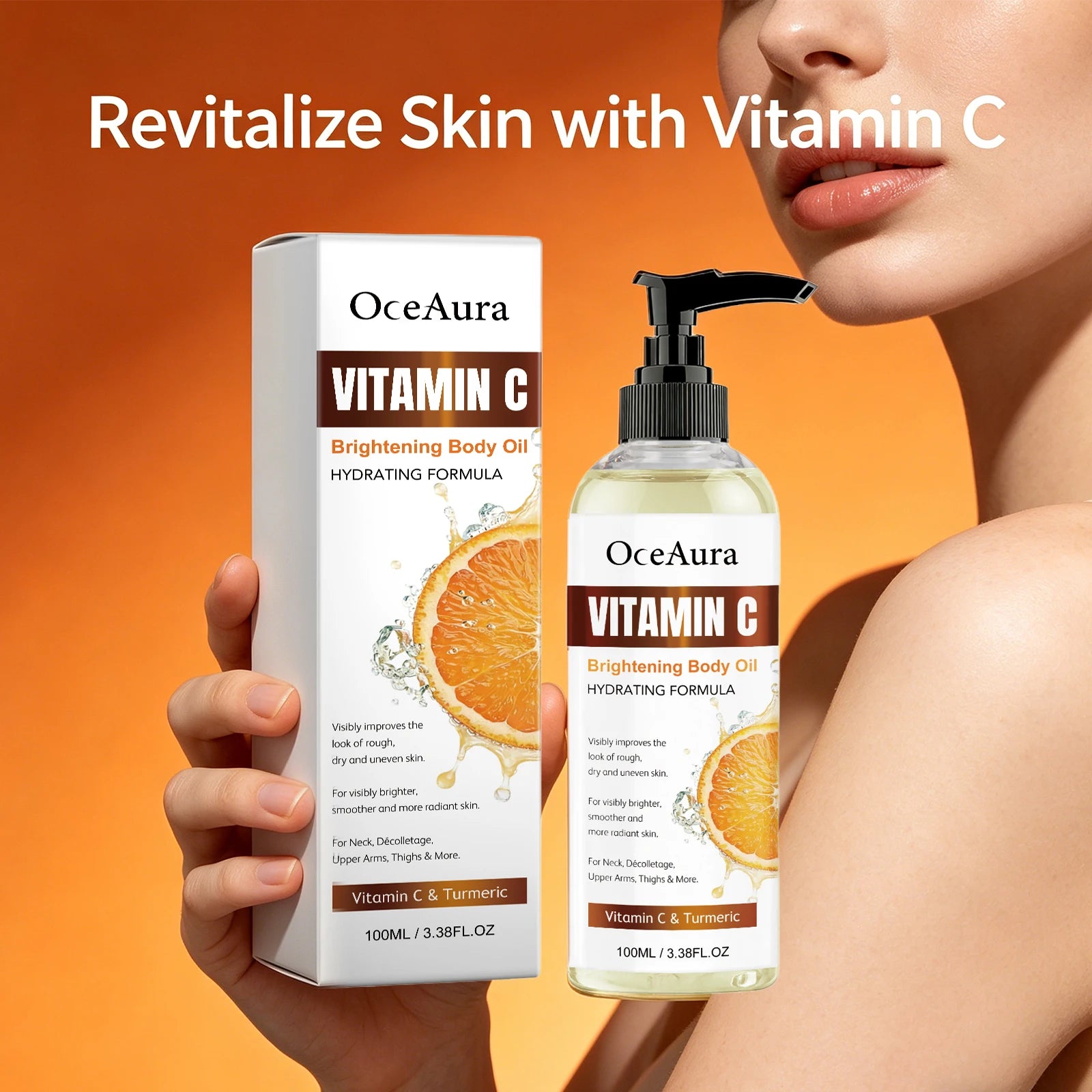 Turmeric and Vitamin C Brightening Body Oil for Hydrated Glowing Skin - 12