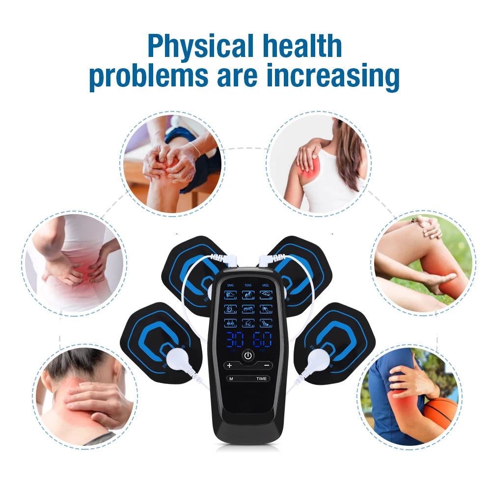 Portable Electric TENS and EMS Muscle Stimulator for Pain Relief