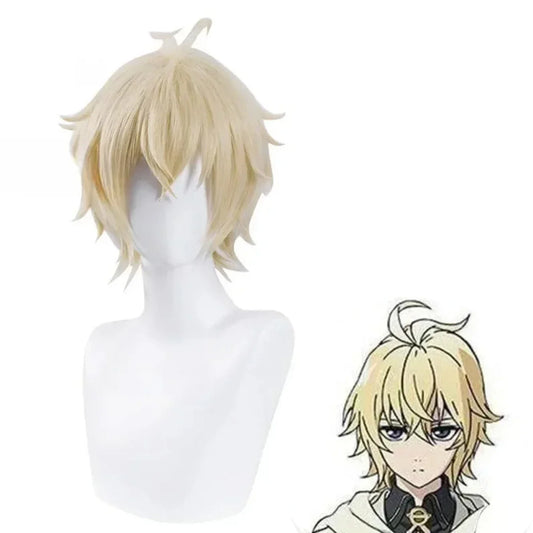 Short Blonde Anime Cosplay Wig for Men