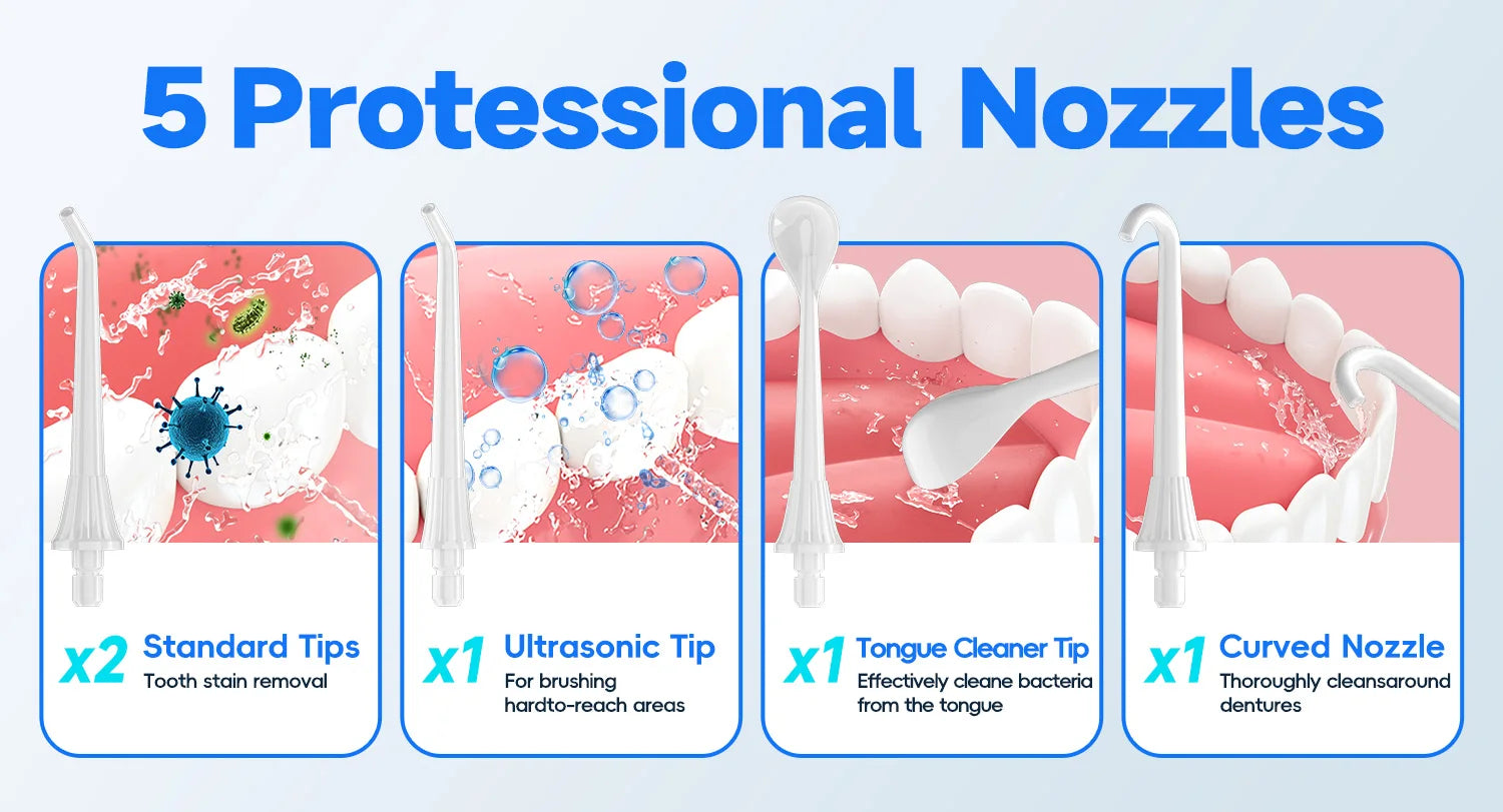 Portable Rechargeable Water Flosser for Deep Teeth and Gum Cleaning - 13