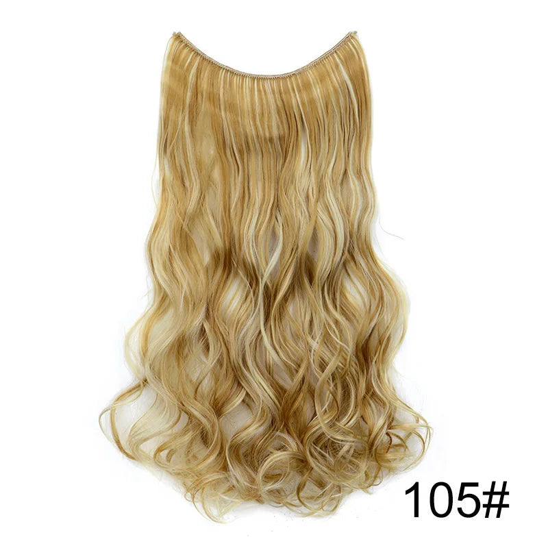 18-Inch Wavy Halo Hair Extension with Invisible Wire