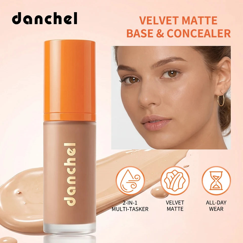 2-in-1 Liquid Foundation and Concealer for Flawless Velvet Matte Finish - 7