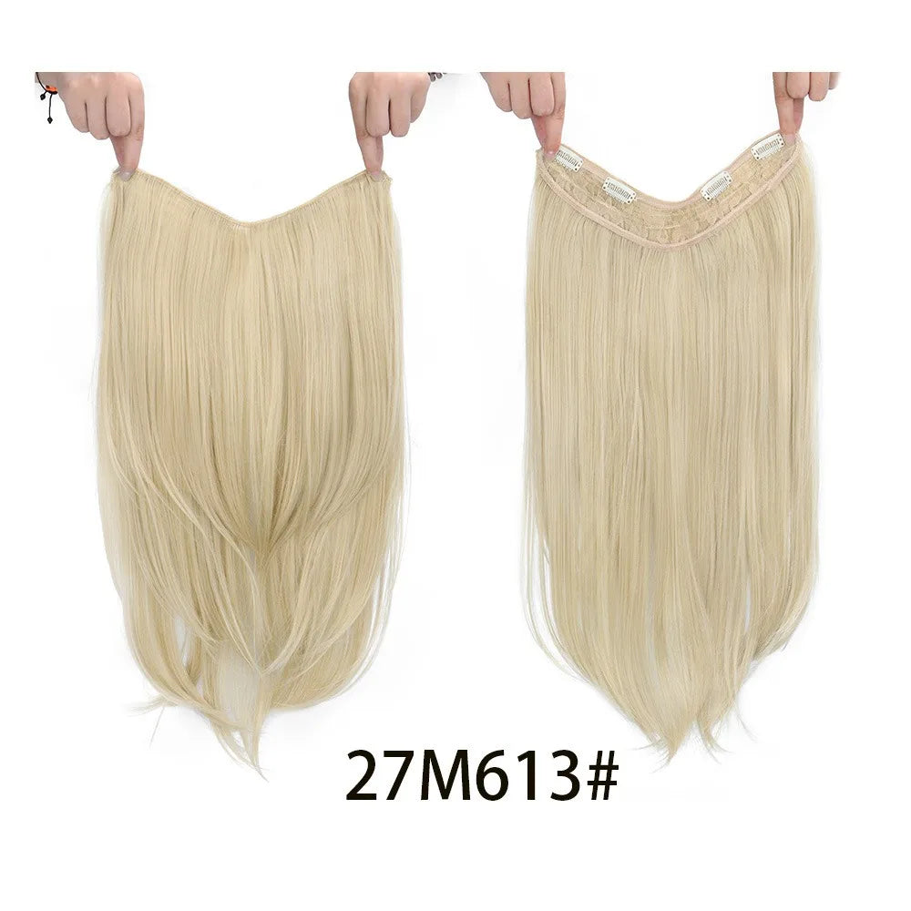 Seamless Long Straight Hair Extension with Clip-In Design for Women