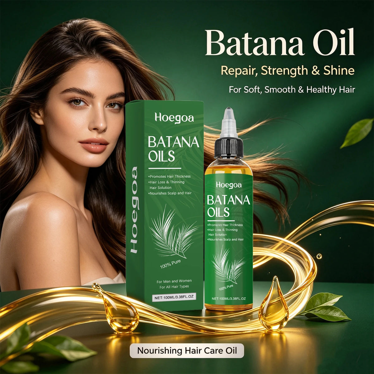 Pure Batana Oil for Hair Growth and Scalp Nourishment Treatment