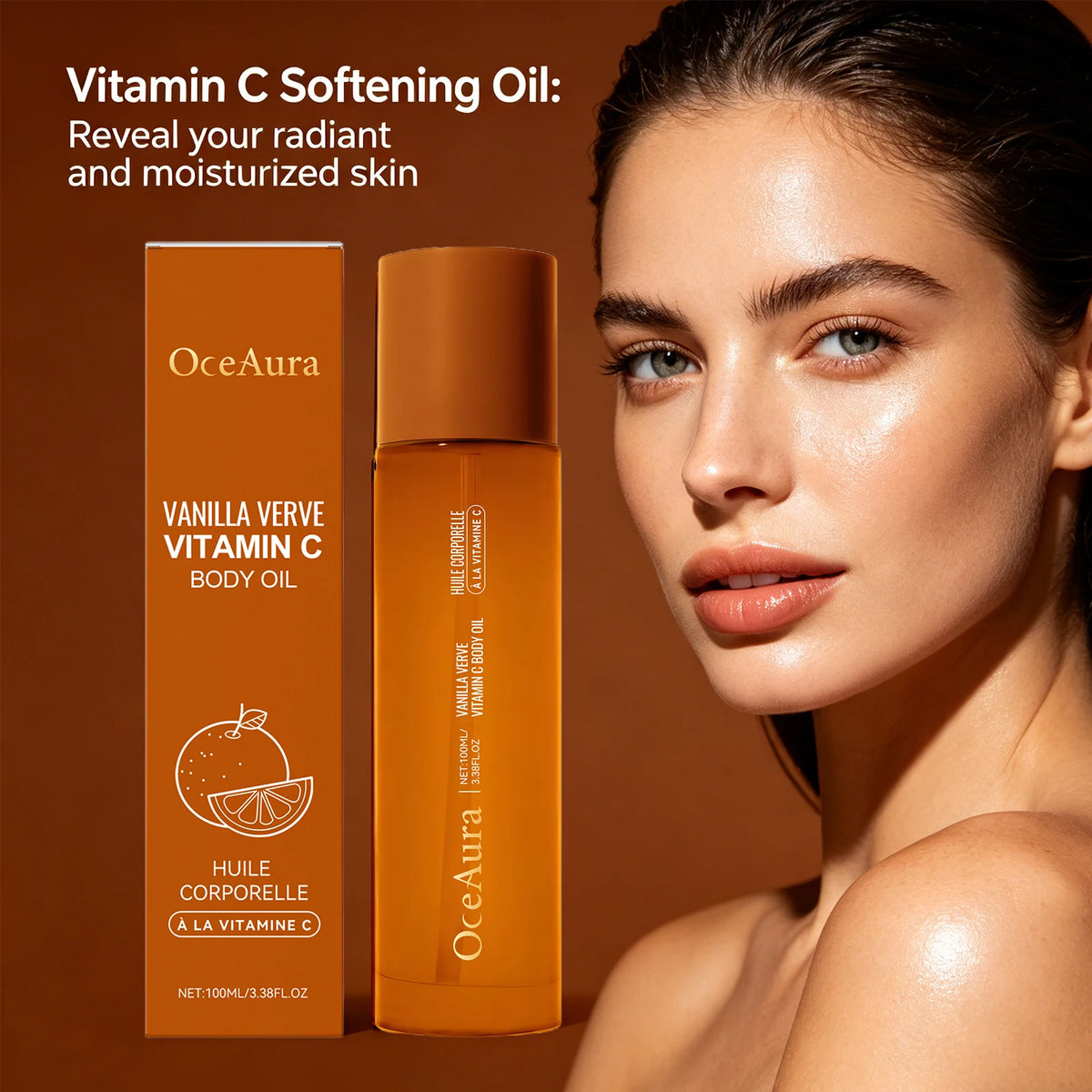 Vitamin C Brightening Body Oil for Deep Hydration and Radiant Skin