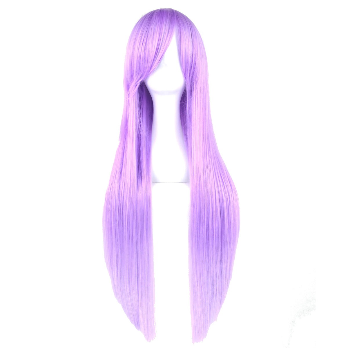 Long Straight Purple Anime Cosplay Wig for Halloween and Costume Parties