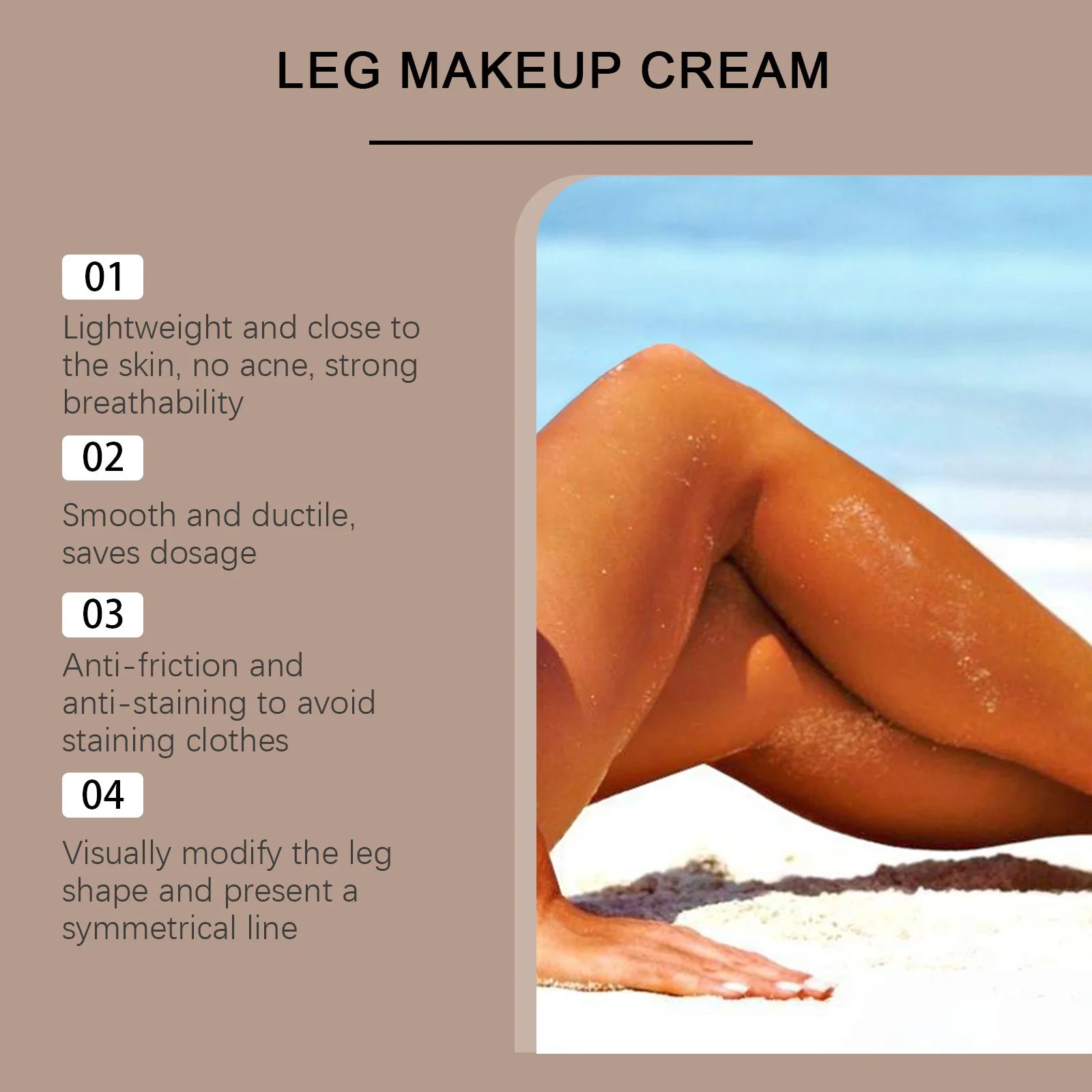 Waterproof Leg Makeup Concealer for Scars and Varicose Veins - 6