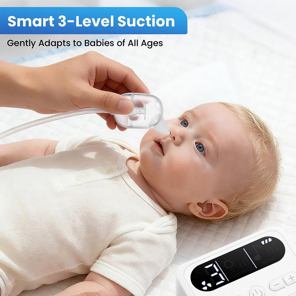 Electric Baby Nasal Aspirator with Music and Suction Control - 3