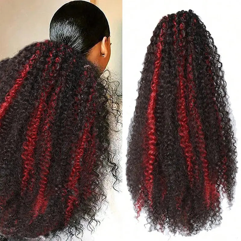 Afro Kinky Curly Drawstring Ponytail Extension - 32