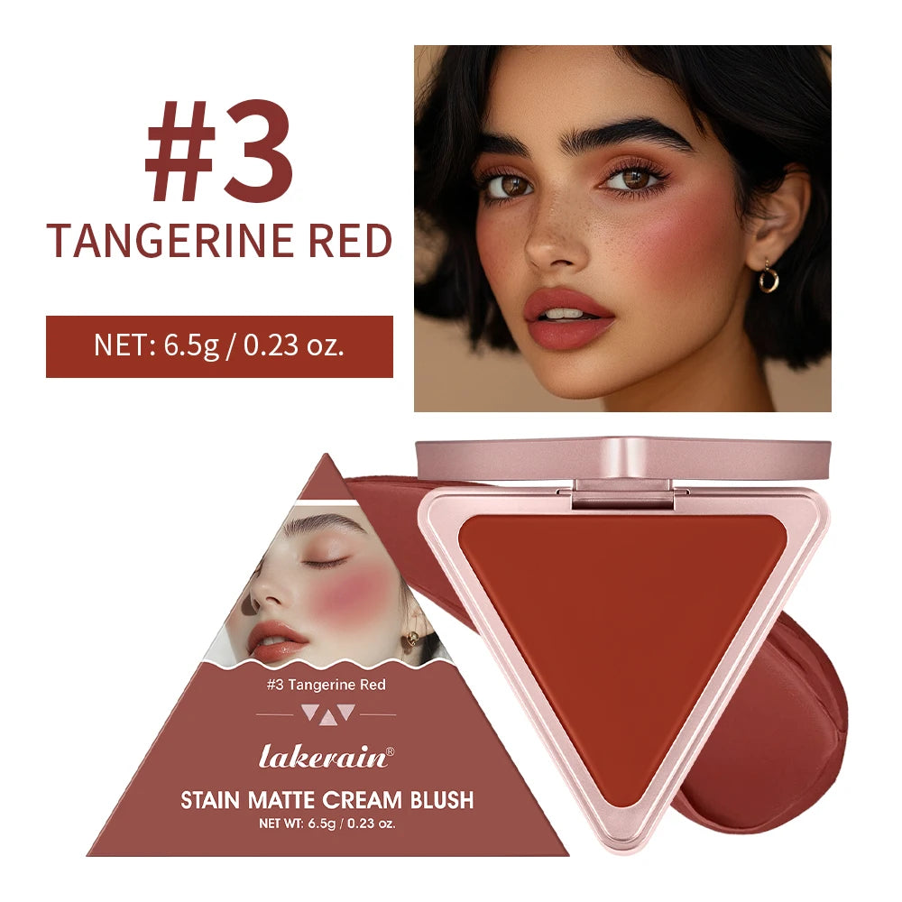 Matte Satin Cream Blush for Long-Lasting Natural Glow and Oil Control