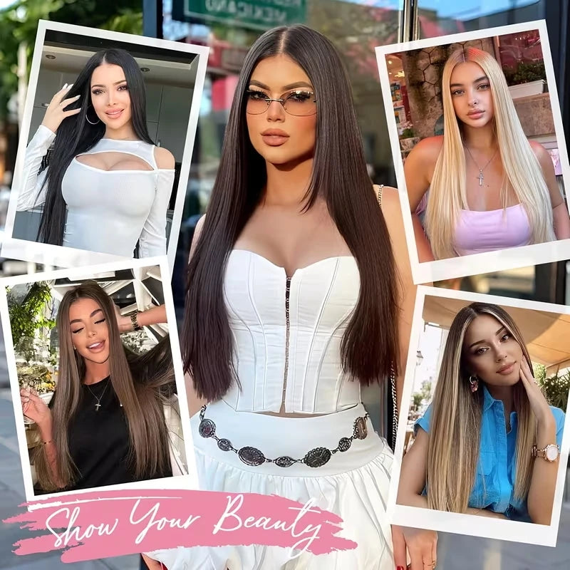 24-Inch Invisible Fishing Line Hair Extension for Instant Length