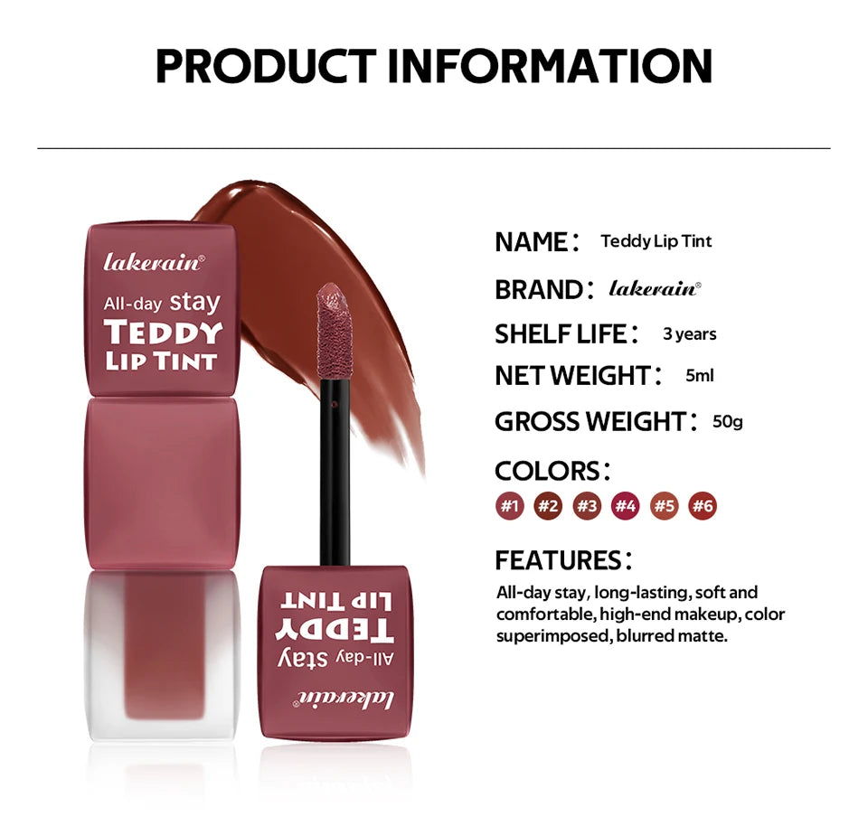 Waterproof Long-Lasting Matte Lip Tint for All-Day Wear - 17