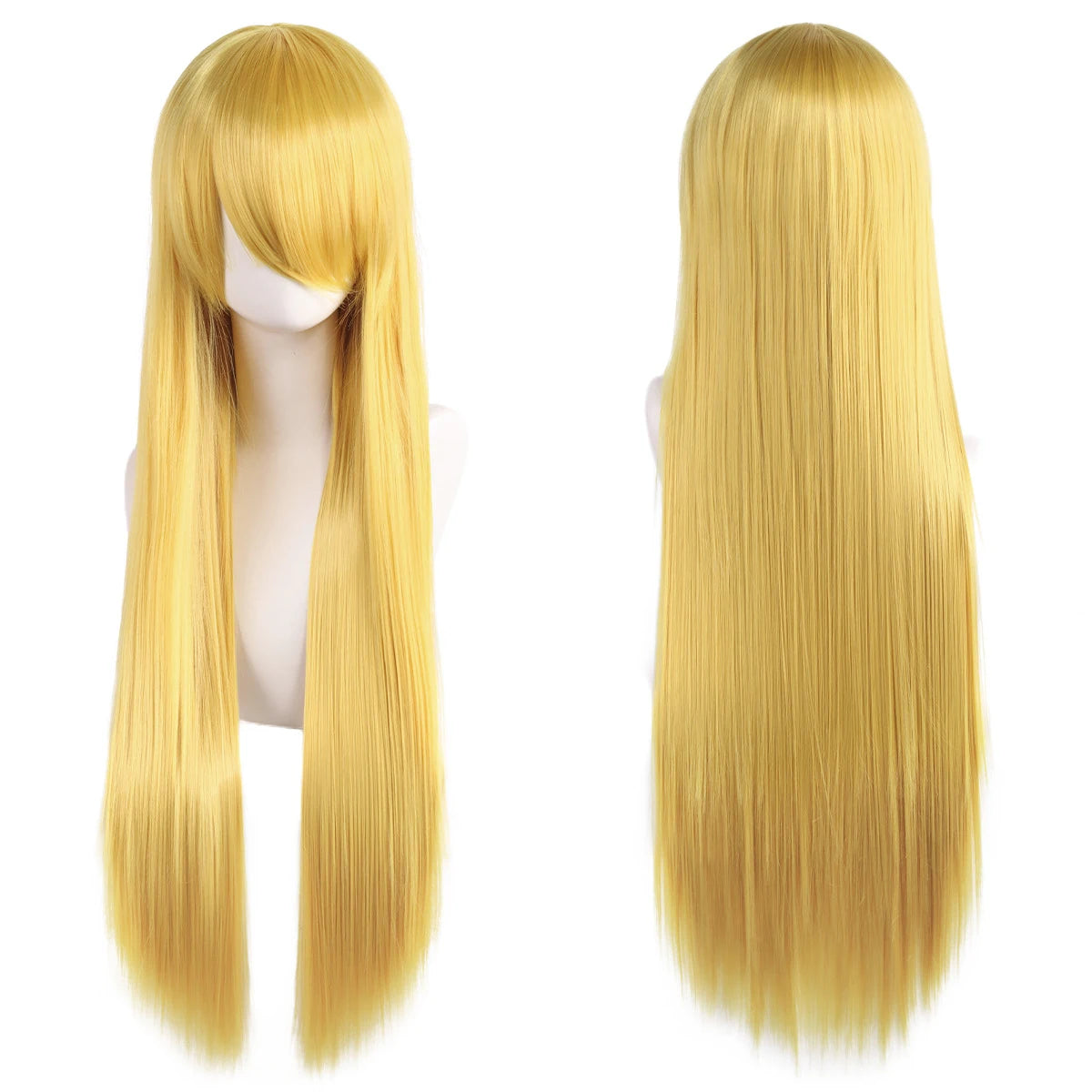 Long Straight Synthetic Cosplay Wig with Bangs - 34