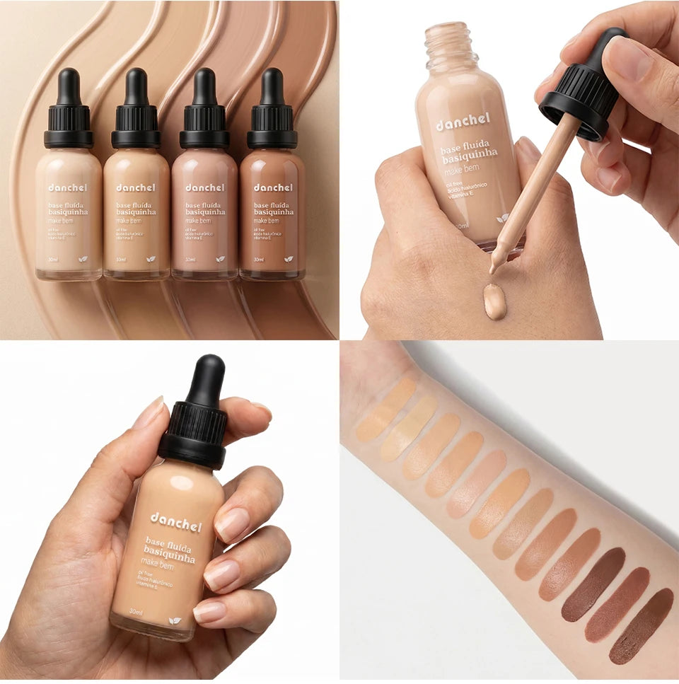 Liquid Foundation and Primer Makeup Set for Long Lasting Natural Finish - 15
