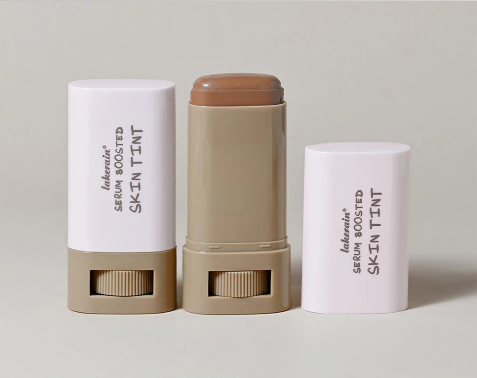 Matte Foundation Stick and Setting Powder Makeup Set for Flawless Skin - 19