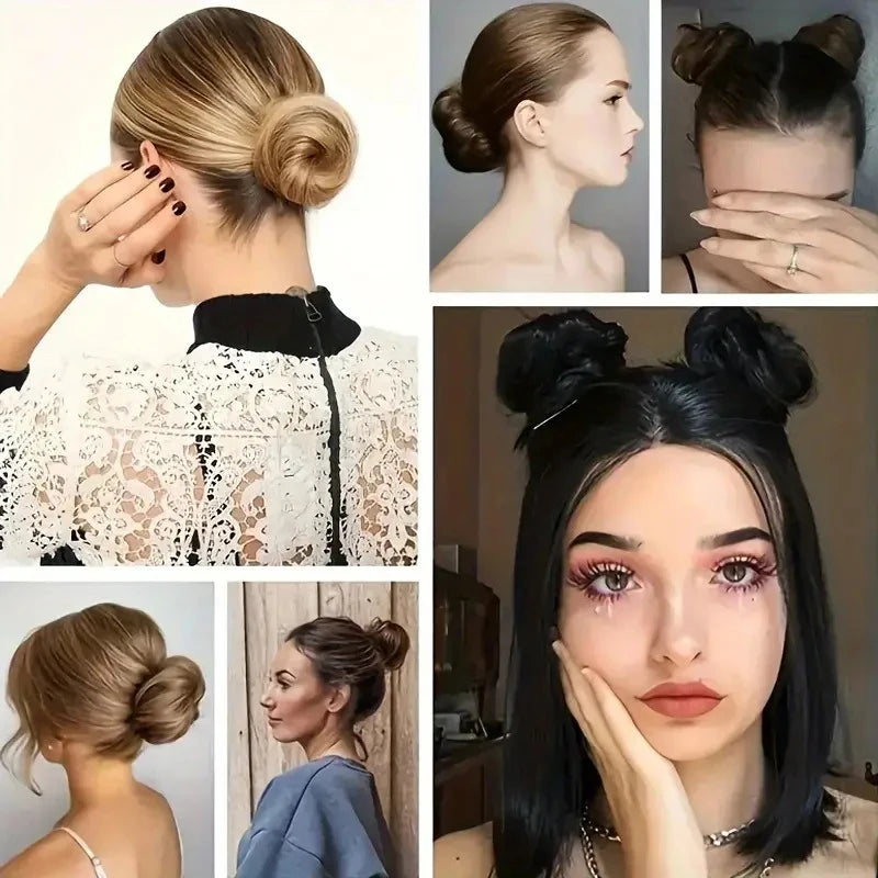 Messy Bun Hair Extension Scrunchie for Quick Natural Hairstyles