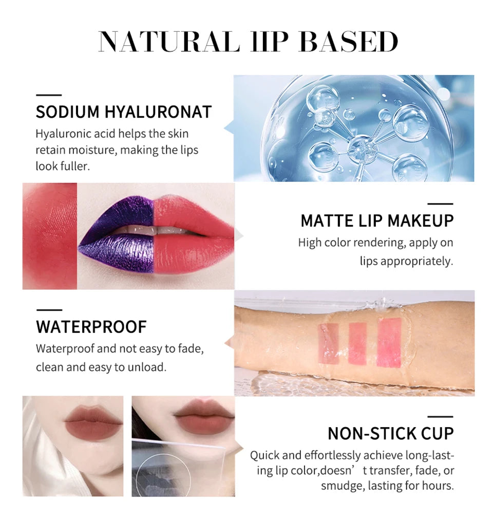 Waterproof Peel-Off Lip Stain for Long-Lasting Hydrating Matte Color - 14