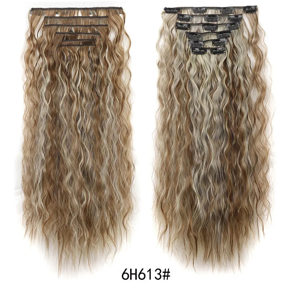 Kinky Curly Clip-In Hair Extensions for Long Voluminous Hair - 7