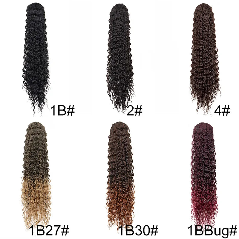 22-Inch Curly Drawstring Ponytail Hair Extension - 7