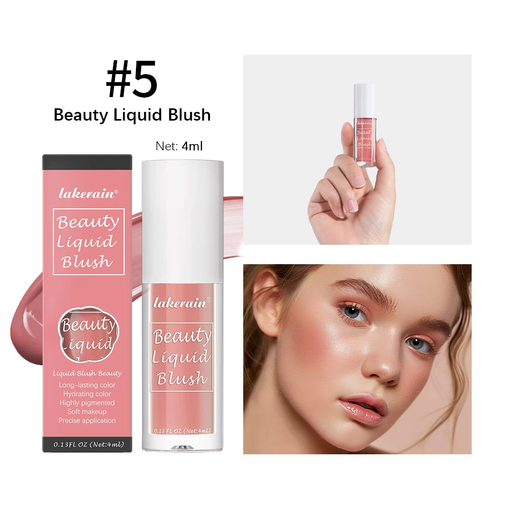 Waterproof Liquid Cheek Blush for Natural Long Lasting Dewy Makeup Glow