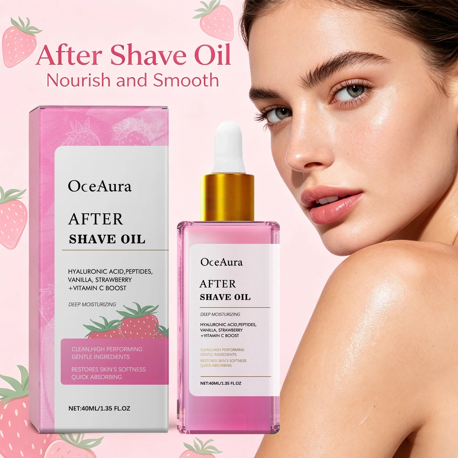 Soothing Strawberry After Shave Oil for Irritation Relief and Hydration - 6