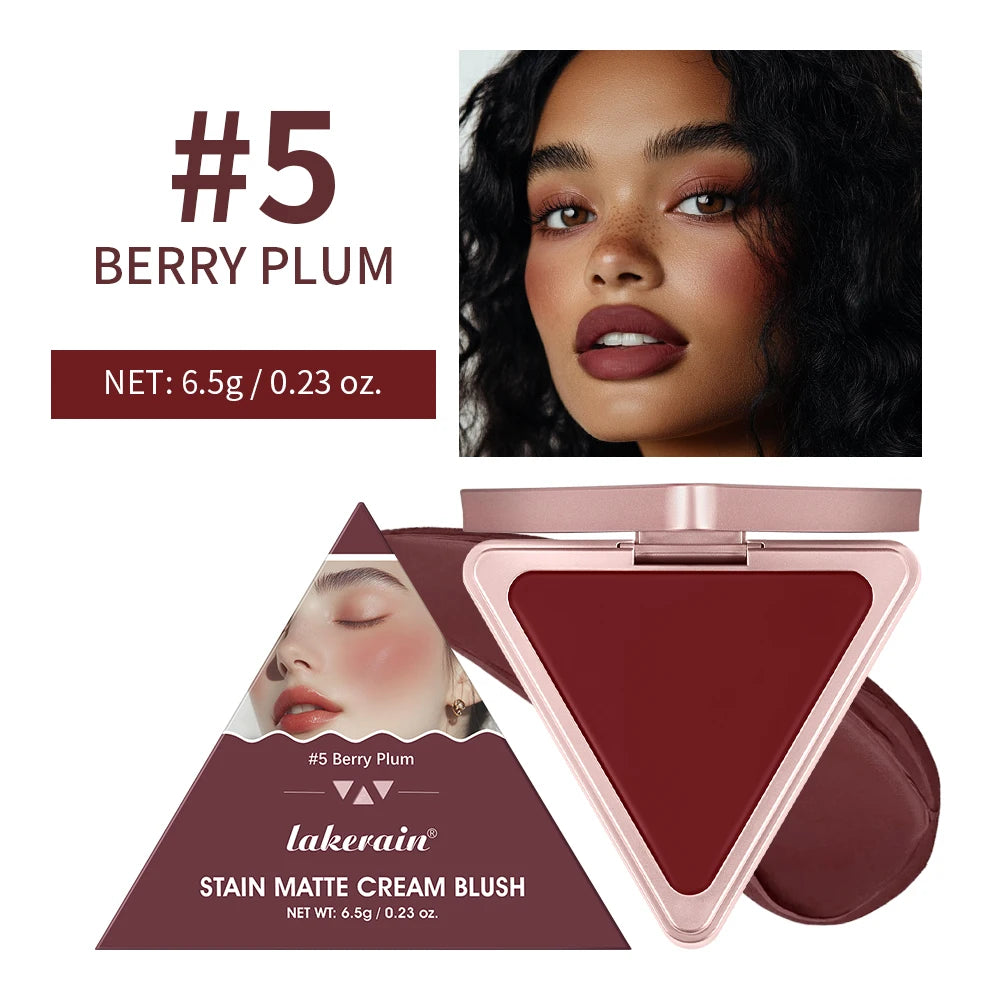 Matte Satin Cream Blush for Long-Lasting Natural Glow and Oil Control - 24