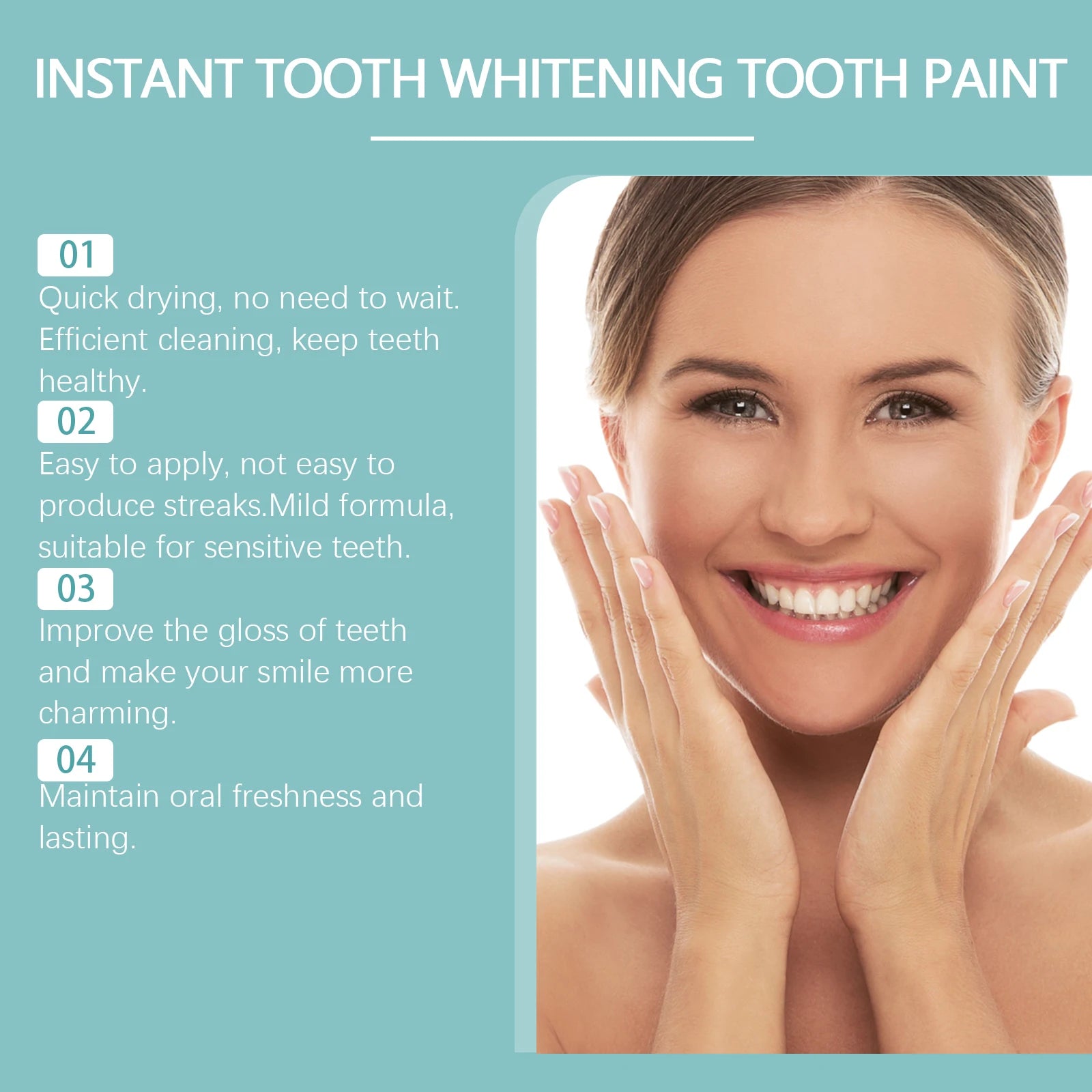 Instant Teeth Whitening Paint for Brighter Smile and Stain Removal - 5