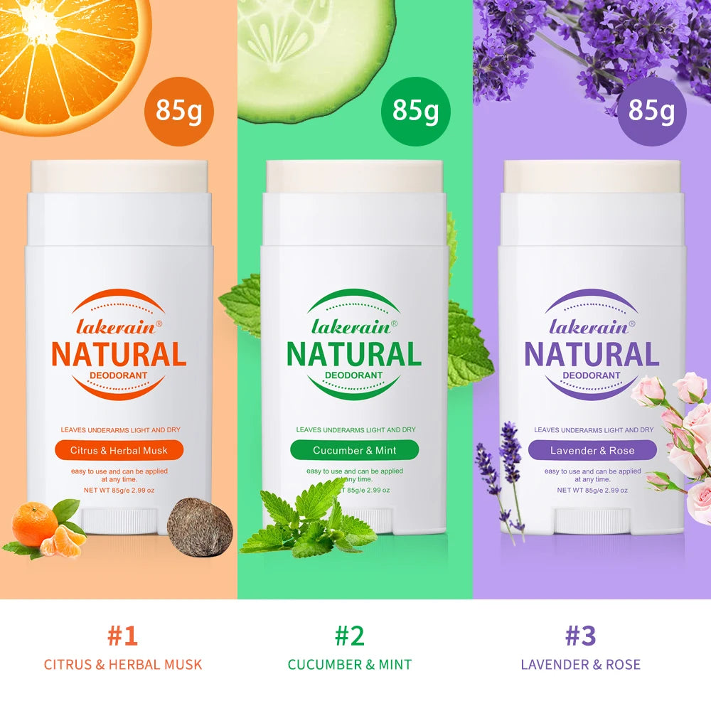 Natural Long-Lasting Solid Deodorant Stick for Fresh Underarm Care - 3