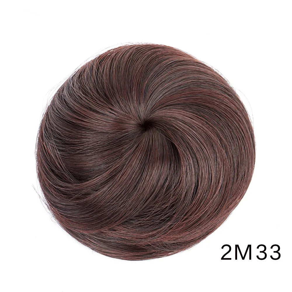 Flexible Synthetic Hair Bun Drawstring Chignon for Women Daily Styling - 11