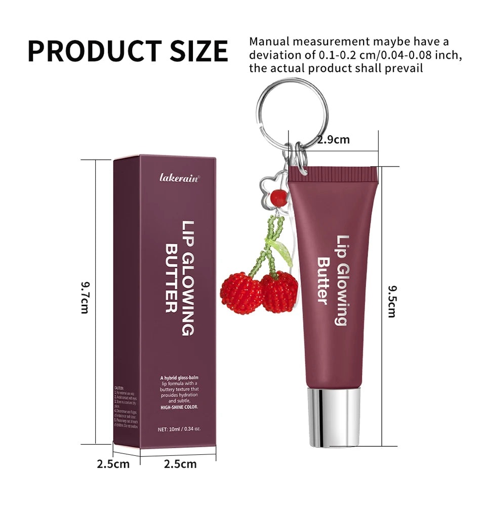 Hydrating Lip Gloss with Keychain for Long-Lasting Moisture and Shine - 14