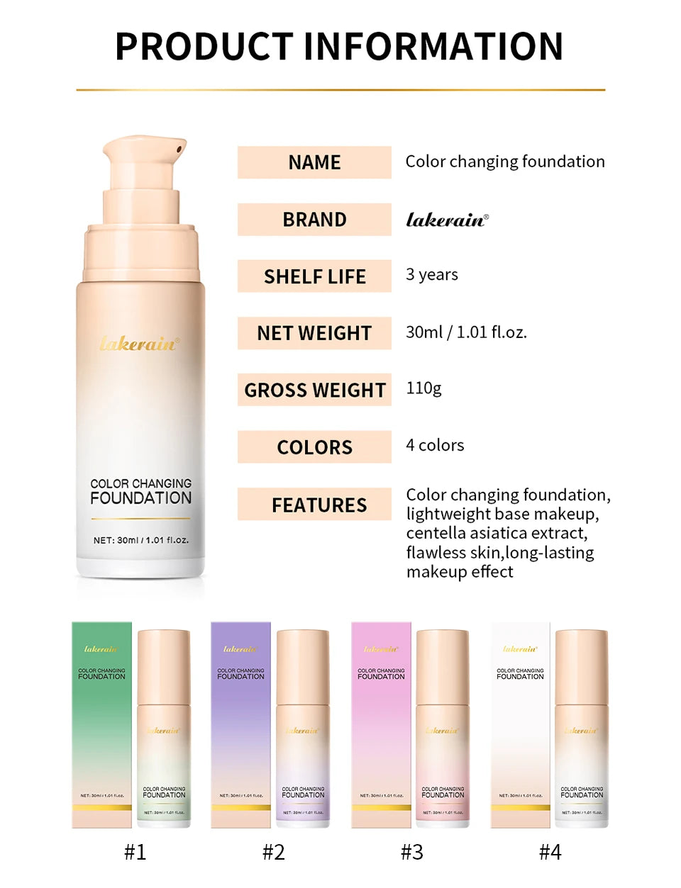 Color-Changing Liquid Foundation for Flawless Radiant Skin Coverage - 17