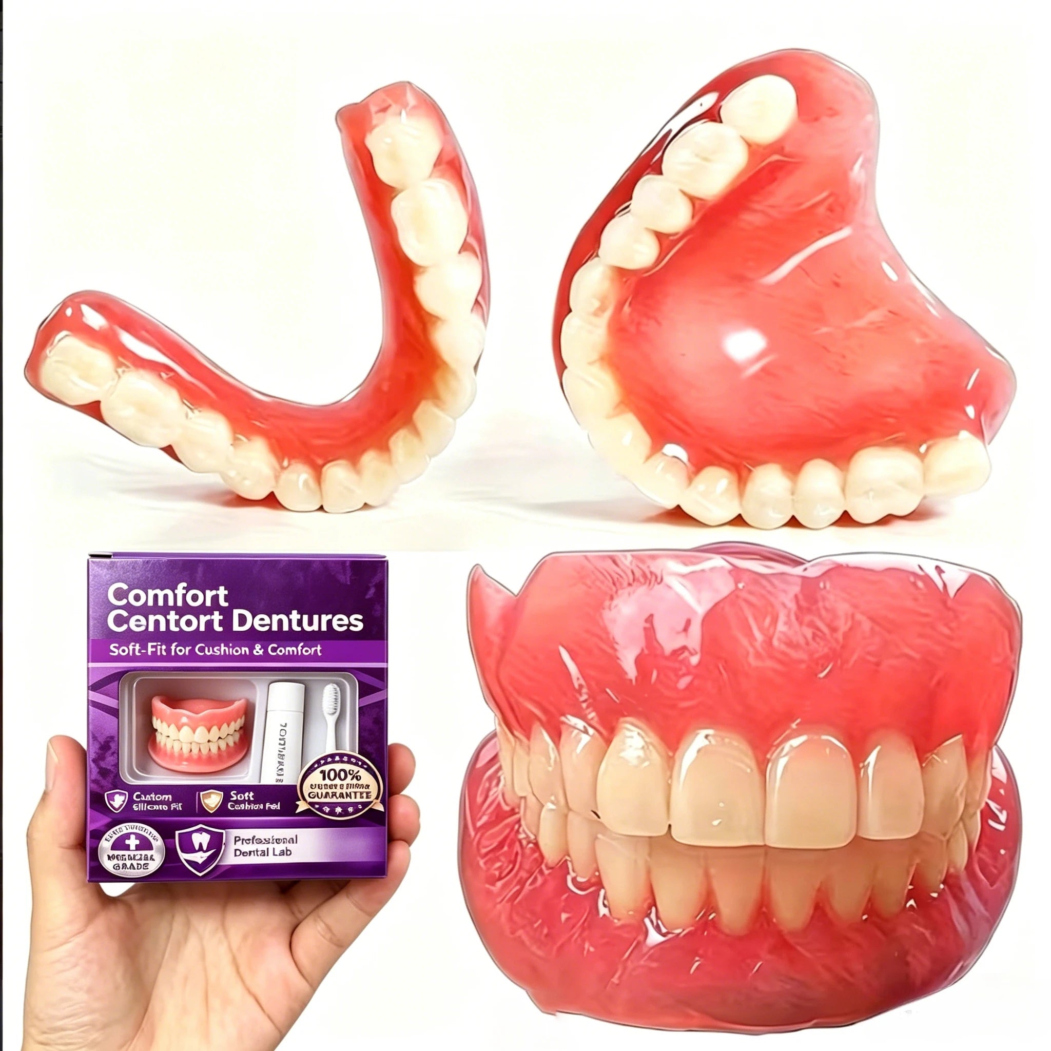 Comfortable Silicone Cosmetic Dentures for Instant Smile Restoration - 6