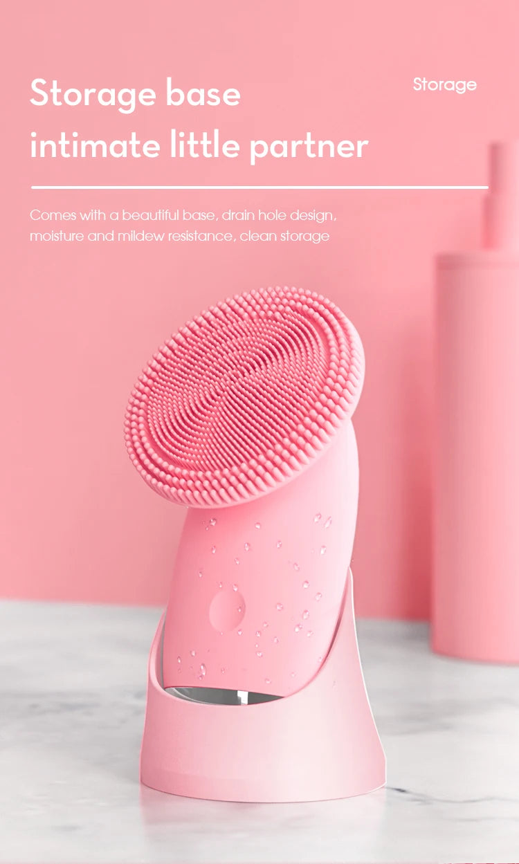 Electric Silicone Face Cleansing Brush for Deep Pore Exfoliation - 14